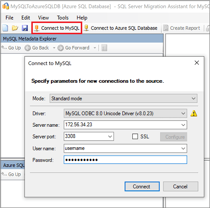 Azure SQL MySQL - Connect to MySQL